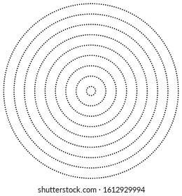 geometric circle of squares, rectangles. angular spiral,vortex abstract geometry design element. concentric squares half tone pattern. circular halftone.radial circles, rings design