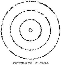 geometric circle of squares, rectangles. angular spiral,vortex abstract geometry design element. concentric squares half tone pattern. circular halftone.radial circles, rings design