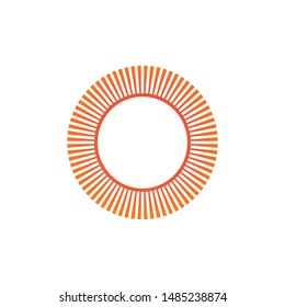Geometric circle sun element . Abstract circle shape. vector illustration isolated on white background.