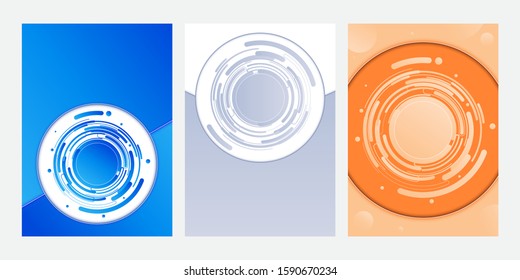 Geometric circle vector. Abstract line vortex background.