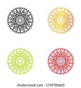 Geometric circle vector. Beautiful ornaments with colors that change easily.Suitable as decoration