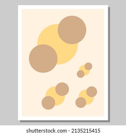 Arte de pared de círculo geométrico. Imagen abstracta para decoración de pared. Adecuado para la decoración del salón. Ilustración del vector