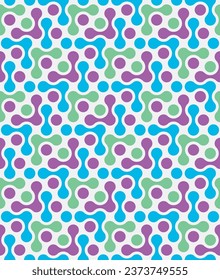 Geometric Circles Abstract Vector Chail Style Seamless Pattern Trendy Fashion Colors Minimalist Texture