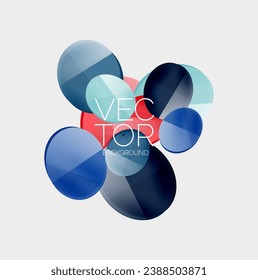 Geometric circles background. Creative minimal composition