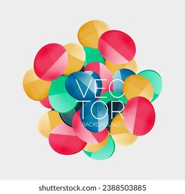 Geometric circles background. Creative minimal composition