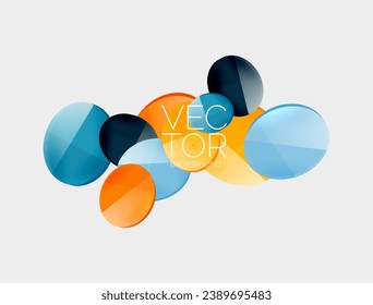 Geometric circles background. Creative minimal composition