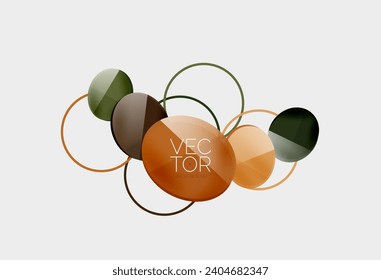 Geometric circles background. Creative minimal composition