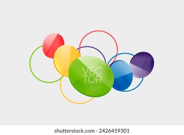 Fondo de círculos geométricos. Composición mínima creativa
