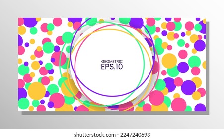 Geometric with circles. Beautiful colorful and circle shape for social media promotion design