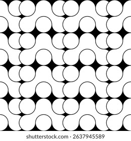 Geometric Circles  Decorative seamless pattern. Repeating background. Tileable wallpaper print.
