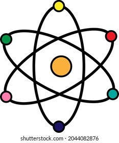 Círculos geométricos de diferentes colores profesionalmente sobre un fondo blanco