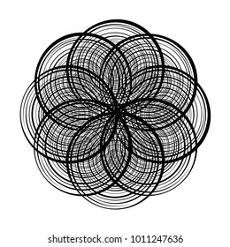 Geometric circles figure