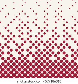 geometric circles gradient halftone seamless red pattern