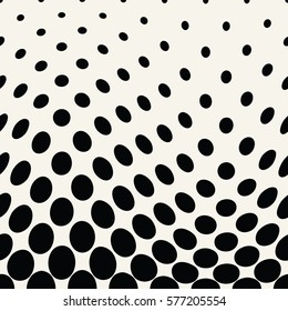 geometric circles gradient halftone seamless black and white pattern
