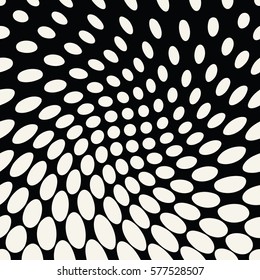 geometric circles gradient halftone seamless black and white pattern