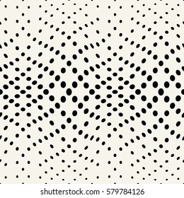 geometric circles gradient halftone seamless black and white pattern