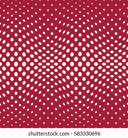 geometric circles gradient halftone seamless red pattern