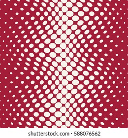 geometric circles gradient halftone seamless red pattern