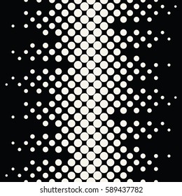 geometric circles gradient halftone seamless black and white pattern