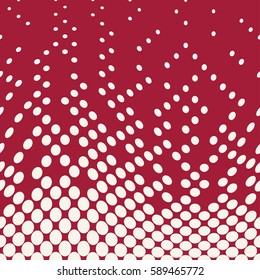 geometric circles gradient halftone seamless red pattern