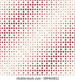 geometric circles gradient halftone seamless red pattern