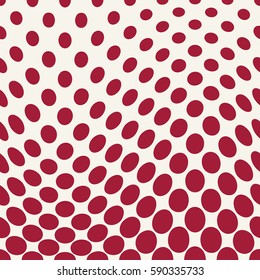 geometric circles gradient halftone seamless red pattern