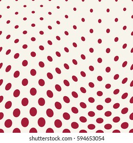 geometric circles gradient halftone seamless red pattern