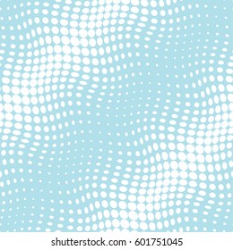 geometric circles gradient halftone seamless blue pattern