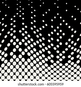 geometric circles gradient halftone seamless black and white pattern