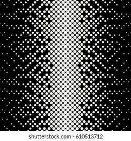 geometric circles gradient halftone seamless black and white pattern