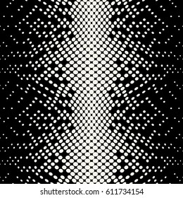 geometric circles gradient halftone seamless black and white pattern