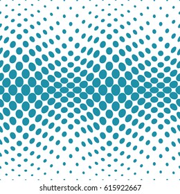 geometric circles gradient halftone seamless blue pattern