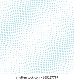geometric circles gradient halftone seamless blue pattern