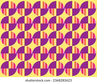 Geometric Circles Line Colorful Pattern Seamless for wallpaper, carpet, fabric, textile, home decor, wrapping paper, background and more. Vector illustration.  