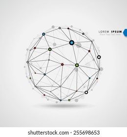 Geometric Circles Molecular Pattern Background