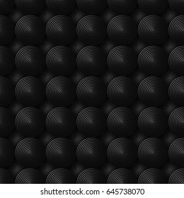 Geometric circles seamless pattern Modern dark abstract texture