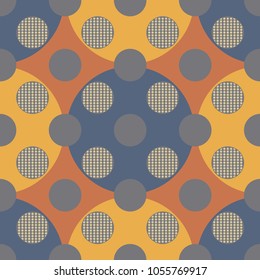 Geometric circles seamless pattern. Original design for print or digital media.