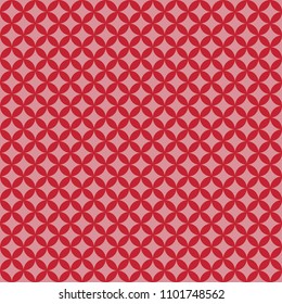 Geometric Circles Seamless Pattern - Tinted red and white geometric circles