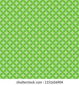 Geometric Circles Seamless Pattern - Tinted lime green and white geometric circles