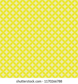 Geometric Circles Seamless Pattern - Tinted yellow and white geometric circles