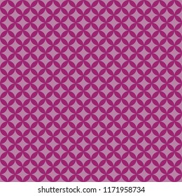 Geometric Circles Seamless Pattern - Tinted magenta pink and white geometric circles