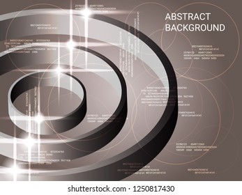 Geometric circles sparkle on the background. Minimal geometric background. Abstract composition. 3D vector illustration . Glossy three-dimensional  geometric circles in space.