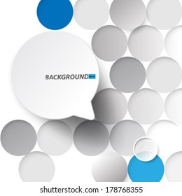 Geometric Circles and Speech Bubble Background