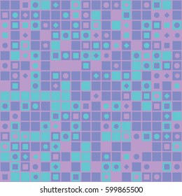 geometric circles and squares seamless pattern design