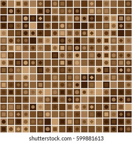 geometric circles and squares seamless pattern design