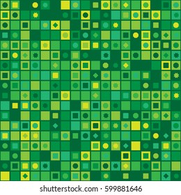 geometric circles and squares seamless pattern design