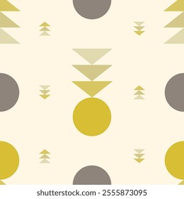 geometric circles with triangles shaped seamless patterns printed background wallpaper 