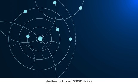 Geometric circuit dots and lines connection for communication technology and social network concept background. Vector illustration.