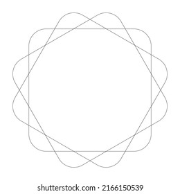 Geometric Circular abstract motif, icon, symbol. Radial, radiating design element vector