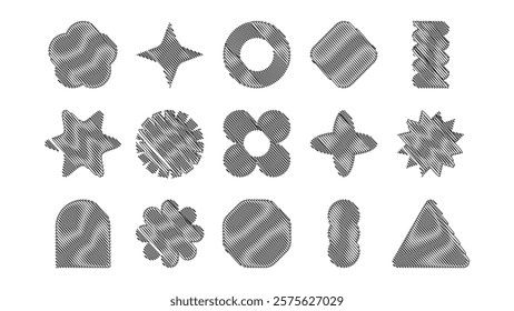 Geometric and circular abstract shape collection